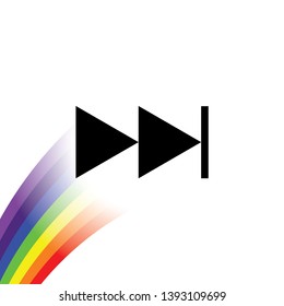 An Illustrated Icon Isolated on a Background - Skip Forward Fast