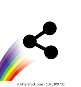 An Illustrated Icon Isolated on a Background - Share