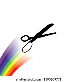 An Illustrated Icon Isolated on a Background - Scissors