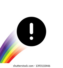 An Illustrated Icon Isolated on a Background - Round Exclamation Mark Selected