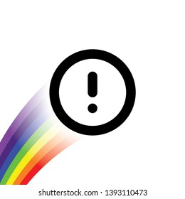 An Illustrated Icon Isolated on a Background - Round Exclamation Mark