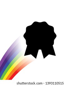 An Illustrated Icon Isolated on a Background - Rosette