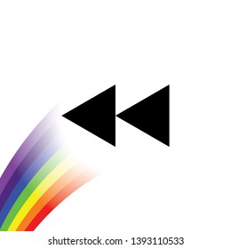 An Illustrated Icon Isolated on a Background - Rewind