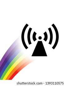 An Illustrated Icon Isolated on a Background - Radio Tower