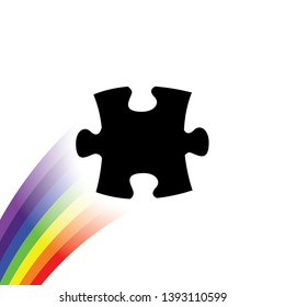 An Illustrated Icon Isolated on a Background - Puzzle Piece