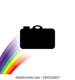 An Illustrated Icon Isolated on a Background - Point and Shoot Camera