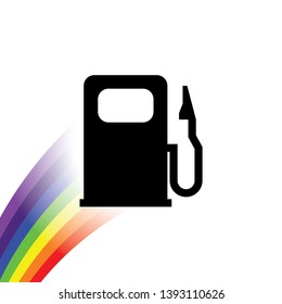 An Illustrated Icon Isolated on a Background - Petrol Pump Light