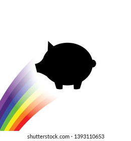 An Illustrated Icon Isolated on a Background - Pig