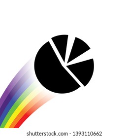 An Illustrated Icon Isolated on a Background - Pie Chart