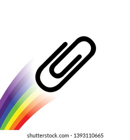 An Illustrated Icon Isolated on a Background - Paperclip