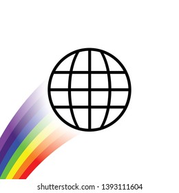 An Illustrated Icon Isolated on a Background - Globe