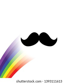 An Illustrated Icon Isolated on a Background - Moustache