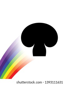 An Illustrated Icon Isolated on a Background - Mushroom
