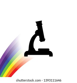 An Illustrated Icon Isolated on a Background - Microscope
