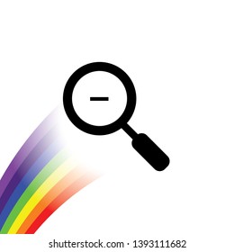 An Illustrated Icon Isolated on a Background - Magnifying Glass Zoom Out