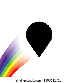 An Illustrated Icon Isolated on a Background - Long Map Pointer