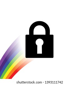 An Illustrated Icon Isolated on a Background - Lock