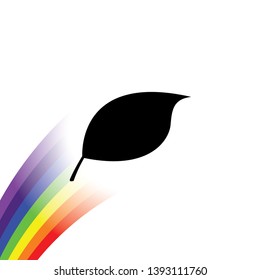 An Illustrated Icon Isolated on a Background - Leaf