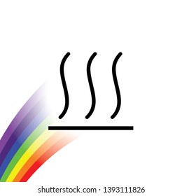 An Illustrated Icon Isolated on a Background - Hot Surface