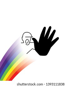 An Illustrated Icon Isolated on a Background - High Five