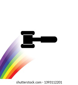 An Illustrated Icon Isolated on a Background - Hammer