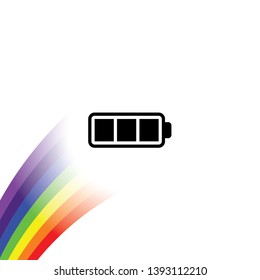 An Illustrated Icon Isolated on a Background - Full Battery
