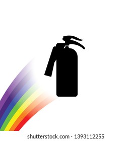 An Illustrated Icon Isolated on a Background - Fire Extinguisher