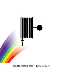 An Illustrated Icon Isolated on a Background - Fire Hose