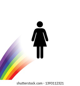 An Illustrated Icon Isolated on a Background - Female
