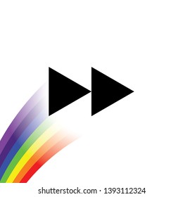 An Illustrated Icon Isolated on a Background - Fast Forward