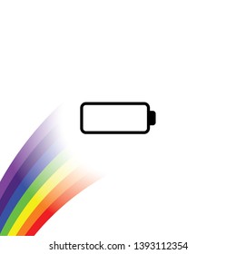 An Illustrated Icon Isolated on a Background - Empty Battery