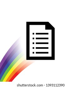 An Illustrated Icon Isolated on a Background - Document