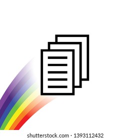 An Illustrated Icon Isolated on a Background - Documents