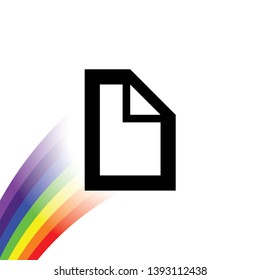 An Illustrated Icon Isolated on a Background - Document Folded Corner