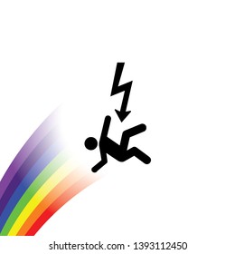 An Illustrated Icon Isolated on a Background - Danger Electricity