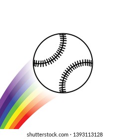 An Illustrated Icon Isolated on a Background - Baseball