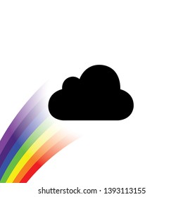 An Illustrated Icon Isolated on a Background - Cloud