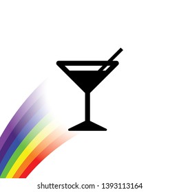 An Illustrated Icon Isolated on a Background - Cocktail