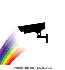 An Illustrated Icon Isolated on a Background - Closed Circuit Television Camera