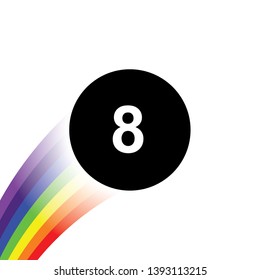 An Illustrated Icon Isolated on a Background - Circle 8 Filled