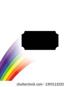 An Illustrated Icon Isolated on a Background - Cinema Ticket