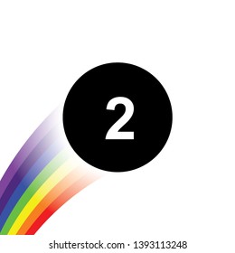 An Illustrated Icon Isolated on a Background - Circle 2 Filled