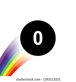 An Illustrated Icon Isolated on a Background - Circle 0 Filled