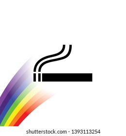 An Illustrated Icon Isolated on a Background - Cigarette