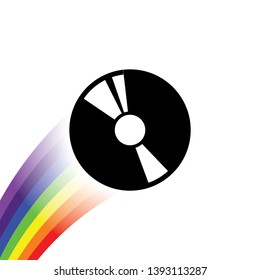 An Illustrated Icon Isolated on a Background - CD