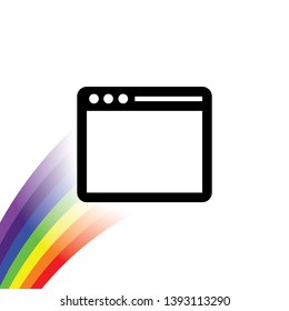 An Illustrated Icon Isolated on a Background - Browser