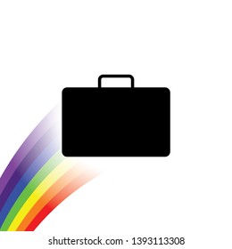 An Illustrated Icon Isolated on a Background - Briefcase