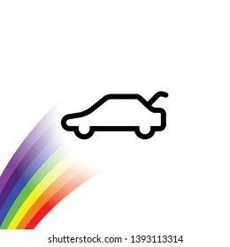 An Illustrated Icon Isolated on a Background - Boot Open Light