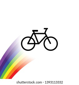 An Illustrated Icon Isolated on a Background - Bicycle