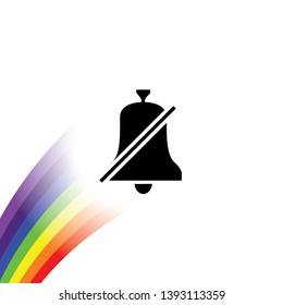 An Illustrated Icon Isolated on a Background - Bell Mute